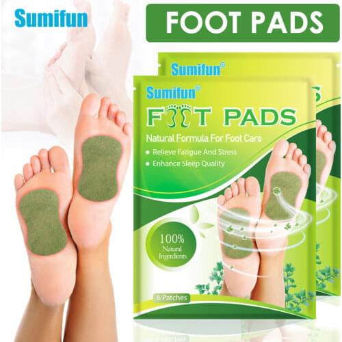 12Pcs Sumifun Wormwood Detox Patch Foot Pad Improve Sleeping Relieve Anxiety Stress Weight Loss Slimming Sticker Body Relaxation
