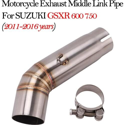Motorcycle Exhaust Connection Middle Link Pipe For SUZUKI GSXR 600 GSXR 750 2011-2016 Years Escape Moto Modified Muffler Slip On