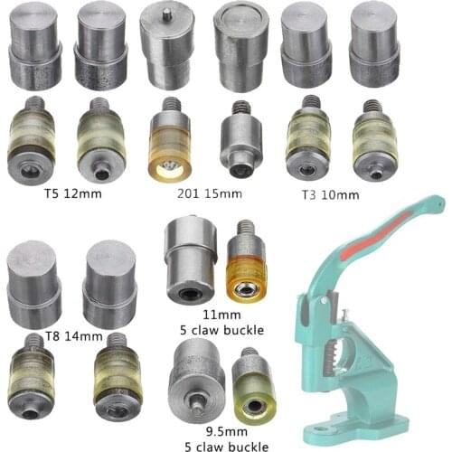 9.5-15mm Manual Claw Brace Clasp Snap Mold Press Machine Button Fastener Dies DIY Hand Pressure Pressing Clamp Machine Tool