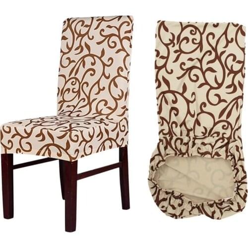 Meijuner Flower Printing Removable Chair Cover Big Elastic Slipcover Modern Kitchen Seat Case Stretch Chair Cover For Banquet