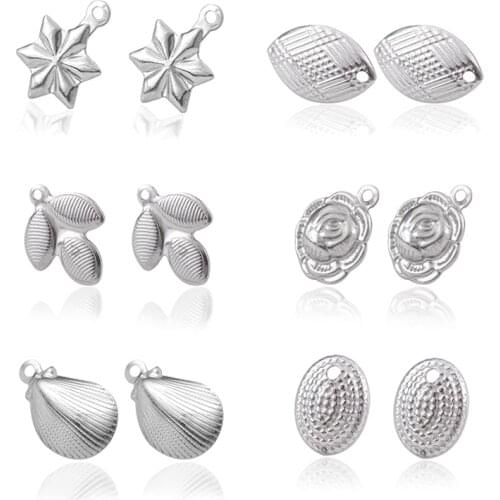 Flower Leaf Stainless Steel Earring Hook Earring Posts Earring Back Handmade Craft Pendant Jewelry Making Findings DIY Earring