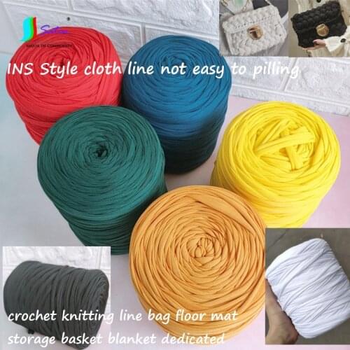 Manual Cloth Line Not Pilling Crochet Line Bag Floor Mat Storage Basket Blanket Diy Accessories Kim Hyun A Style A0224F