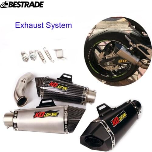 Motorcycle Exhaust Middle Link Tube Muffler Escape Modified for Duke 390 250 125 2017 2018 2019 2020 Stainless Steel