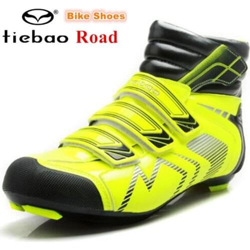 TIEBAO Winter Cycling Shoes Road sapatilha ciclismo Bike Shoes Windproof Upper Outdoor zapatillas deportivas mujer Bicycle Shoes