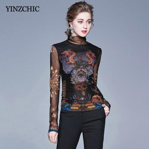 Женские футболки с принтом YINZCHIC China At AliExpress
