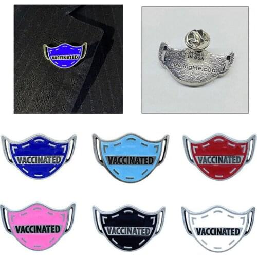Women Men Badge Shirt Clothes Bag Pins Metal I Have Been Vaccinated Pin Mask Metal Lapel Pin Adult Brooches Metal Brooches