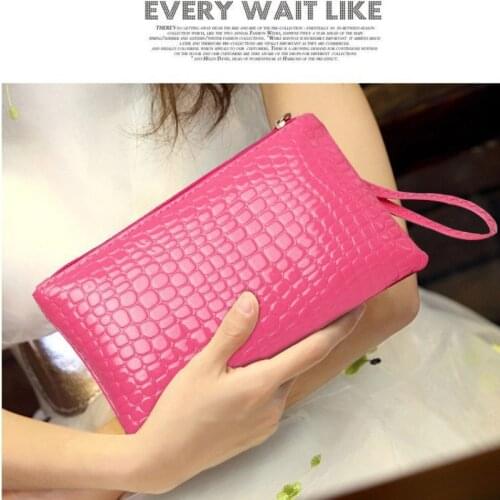 Women Wallet New Clutch Stone Pattern Small Square Bag Purse