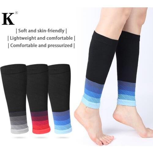 1Pair Football Running Athletics Compression Sleeves Leg Calf Shin Splints Knee Pads Protection Support Unisex