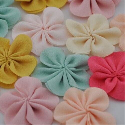 10pcs Ribbon Flowers Sewing Appliques Crafts Wedding Decor B118