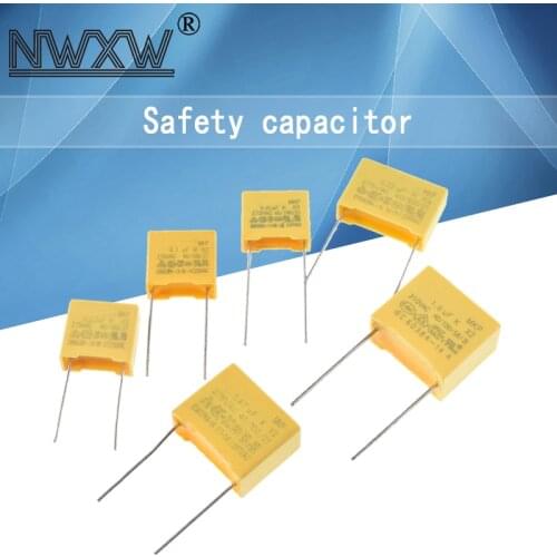 10pcs/Lot X2 Safety Capacitor 275V 2.2nf/4.7nf/10nf/22nf/47nf/100nf/150nf/220nf/330nf/470nF 1uF Pitch P=10/15/22/27MM