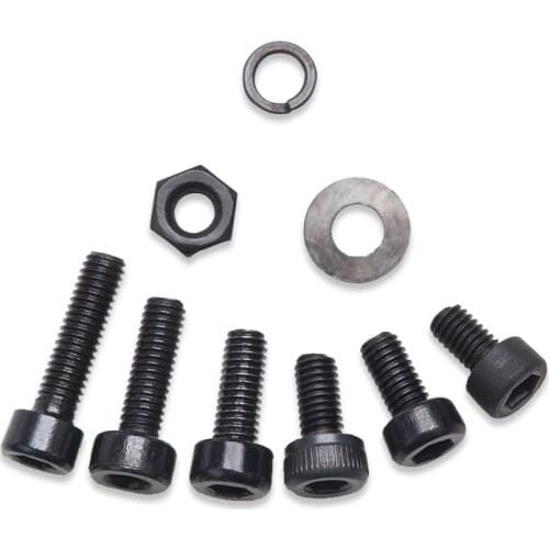 300Pcs Black Carbon Steel Cylindrical Column Hexagon Screw Bolts And Nut Flat Pad Washers Spring Box Kit Assortment