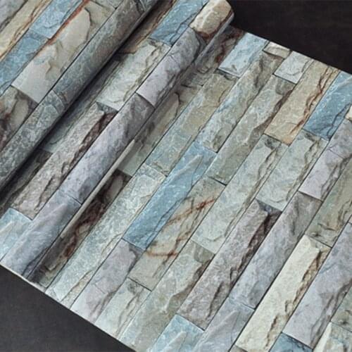 3D Stereo Embossed Brick Wallpaper Modern Simple Marble Stone Texture Wallpaper Living Room TV Backdrop Wall Restaurant 3D Decor