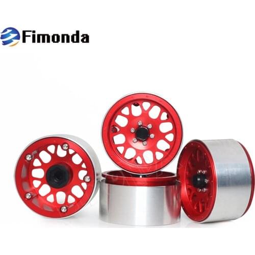 4pcs RC Aluminum 2.2 Inch Beadlock Wheel Rims for 1/10 RC Crawler Car Axial SCX10 90046 Traxxas TRX4 RR10 Wraith 90053 D90 D110