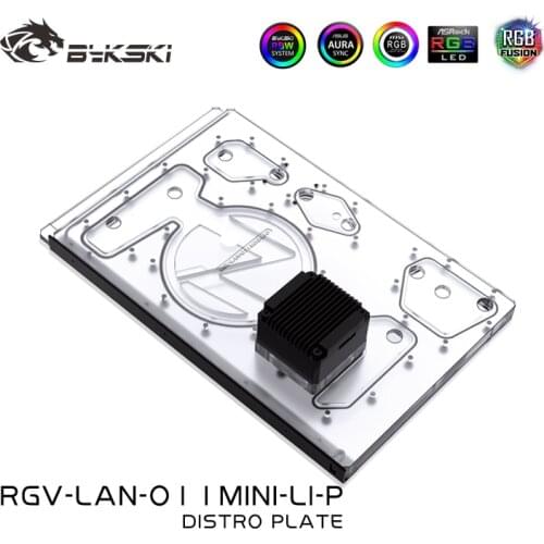 BYKSKI Acrylic Board Water Channel Solution use for LIAN LI O11MINI Case for CPU and GPU Block / 3PIN RGB / Combo DDC Pump