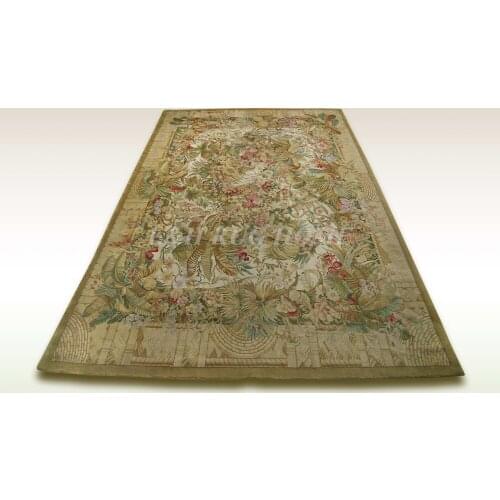 Free shipping 12'x18' 90Line Savonnerie rug hand knotted wool renaissance carpet for home decoration