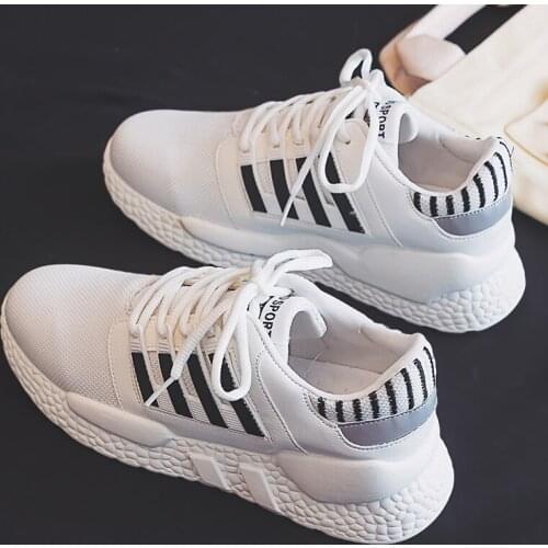 Free shipping white shoes 2019 autumn sports shoes Korean running casual shoes