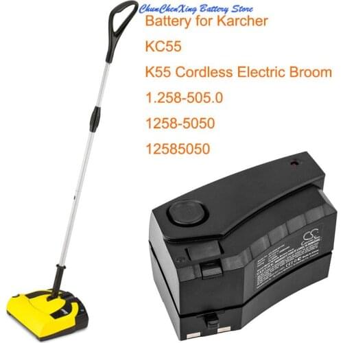 Cameron Sino 3000mAh Vacuum Battery for Karcher 1.258-505.0, 12585050, 1258-5050, K55 Cordless Electric Broom, KC55