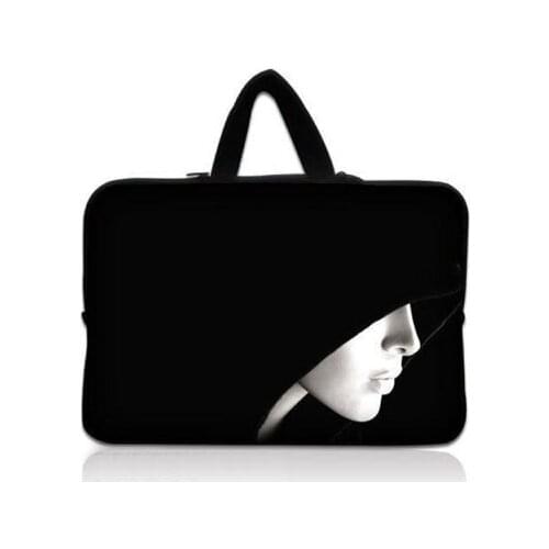 Black Hoody Lady 10 11 13 14 15.6 17 Inch Laptop Sleeve Case Notebook Tablet Protective Case Cover Briefcase Carrying Bag
