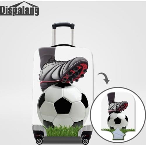 Dispalang Hot Fashion Travel on Road Luggage Cover Soccers Prints Protective Suitcase Cover Trolley Case Cover for 18 to 32 inch