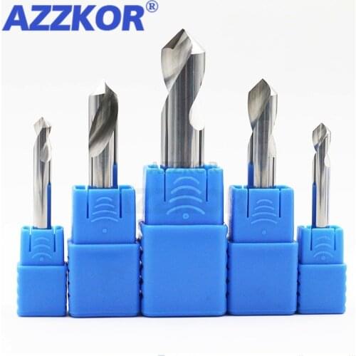 Milling Cutter Alloy Coating Tungsten Steel Tool By Aluminum Cnc Maching 1 Blade Spot Drills Top Chamfered Milling Cutter