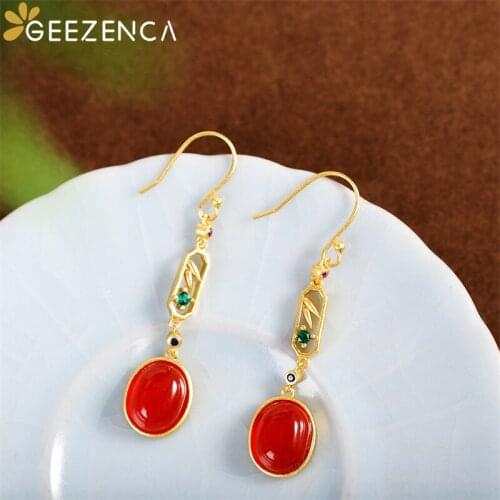 GEEZENCA Women's Gold Earrings