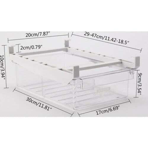 Kitchen Fridge Freezer Space Saver Organizer Drawer Refrigerator Storage Box U2JC