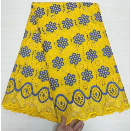 Latest2021 High Quality African Lace Fabric Embroidery Swiss French Tulle Lace Prom Dresses Wedding 2.5Yards Pure Cotton