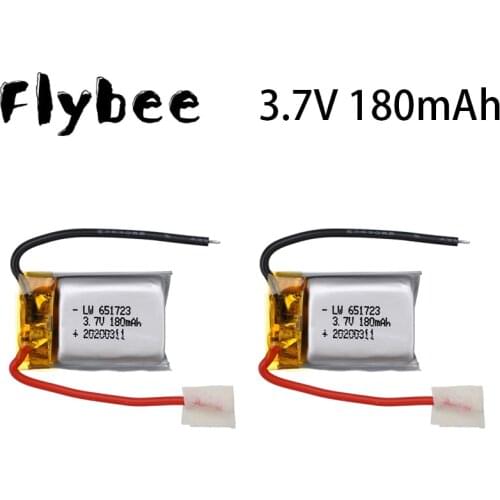 3.7V 180mAh Lipo battery For Syma S109G S111G MJXRC X900 X901 Helicopter Battery 3.7 V 180 mAH 651730 for M3 RC Helicopter 2PCS