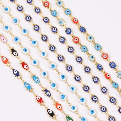 WHSOK 1M/Lot Copper Chain/Hand Made/Oil Drop/Multi Colors/DIY Bracelets Making/Necklace Accessories/Jewelry Findings Components