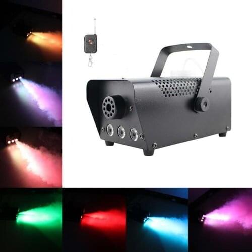 Mini 500W LED RGB Wireless Remote control fog machine pump dj disco smoke machine for party wedding Christmas stage LED fogger