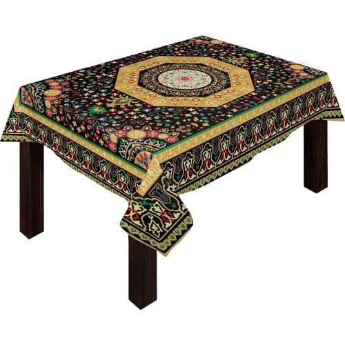 Multicolor Flower Texture Tablecloth Washable Fabric Table Cover for Kitchen Dinning Table Top