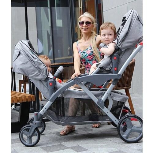 Multifunction Twin Baby Double Stroller Poussette Double коляска для двойни