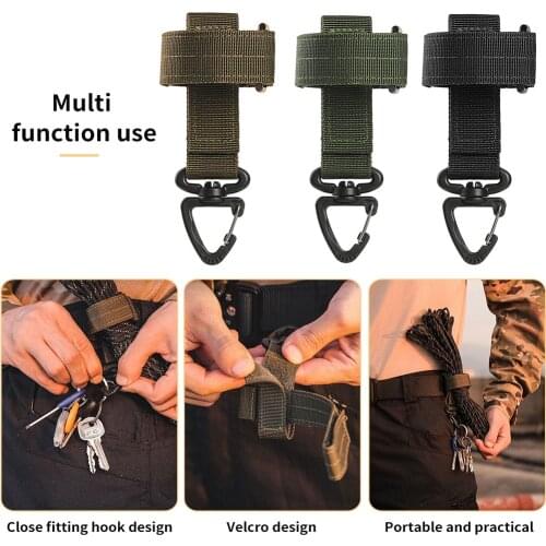 Multi-purpose Nylon Gloves Hook Work Gloves Safety Clip Anti-lost Camping Hanging Buck Outdoor Tactical Gloves Climbing Rope