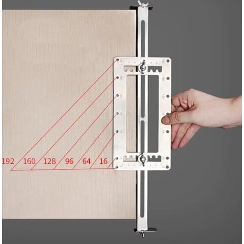 Hole Handle Punch Locator tool Woodworking Pocket Jig Set Wardrobe Door Cabinet Positioner Drill Guide Sleeve Hardware Jig