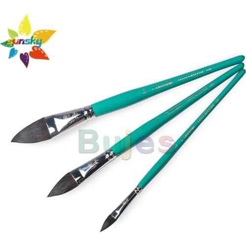 Original Mairtini 636 Cat tongue shaped Watercolor brush Mop brush Squirrel hair watercolor brush Green Irregular penholder