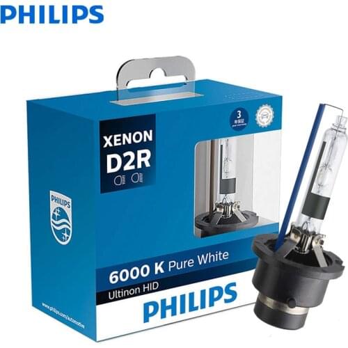 Philips Ultinon HID D2R 85126WXX2 35W 6000K Cool White Light Xenon HID Headlight Car Bulb Auto Lamp (Twin Pack)