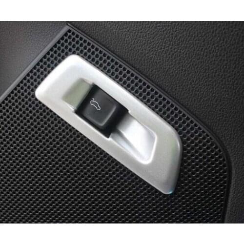 Fit For Skoda Kodiaq 2017 2018 ABS Matte and Carbon fibre Tail door box Switch Cover Trim car styling accessories 1pcs
