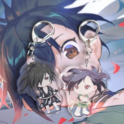 1 Pcs Cartoon Anime Dororo Keychains Figure Tahoumaru Hyakkimaru Cosplay Charm Acrylic Pendant Keyrings Toys Collection Gifts
