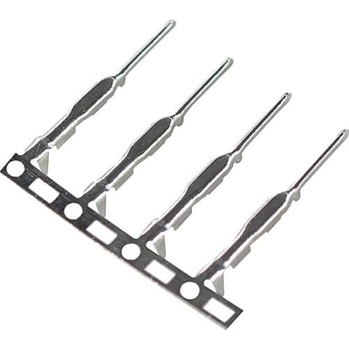 100pcs 2.54mm Male pin Dupont reeds Dupont Jumper Wire 2.54 Dupont languette Connector Terminal Pins Crimp