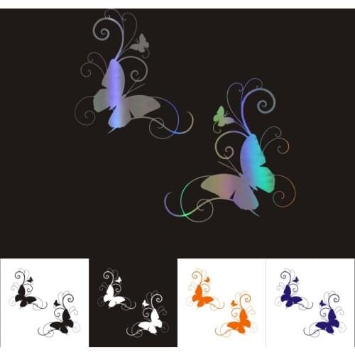 18*20cm Car Sticker Funny Butterfly 3D Car Cartoon Vinyl Sticker and Decal Reflective Decal Wholesale Car Styling Accessories