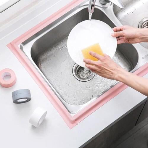 320cm Kitchen Waterproof Oilproof Sink Sticker Wash Basin Sealing Tape Sink Corner Line Sticker Adhesive Waterproof Super Glue