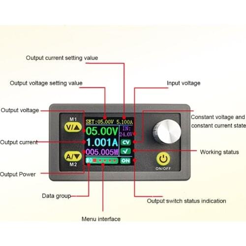 WZ3605E DC Buck- Boost Converter CC CV 36V 5A Power Module Adjustable Regulated Laboratory Power Supply Voltmeter Ammeter