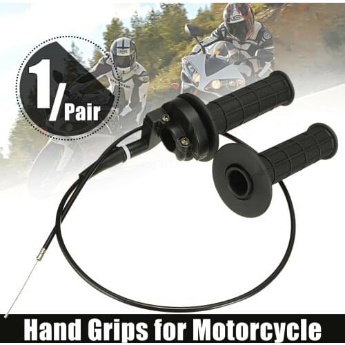 1 Pair 22mm T-wist Throttle Handlebar Housing Tube Hand Grip Cable Pro ATV Quad Dirt Pit Bike Motorcycle grips hand