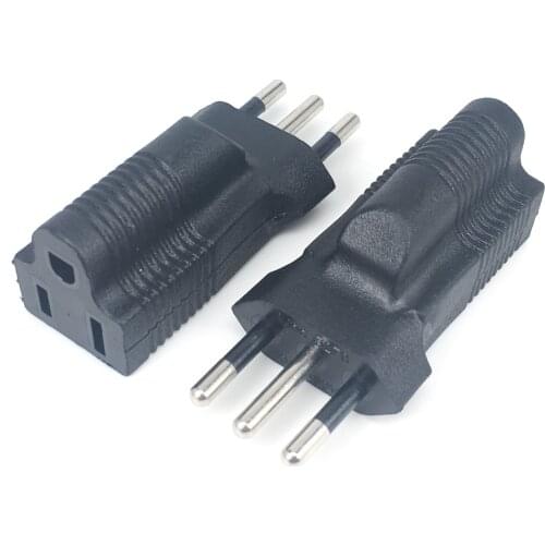 1pcs Italy Male Plug to USA AC Nema 5-15R Female Power Adapter Rated 10A 250V 5pcs Italy Male Plug to USA AC Nema 5-15R Femal