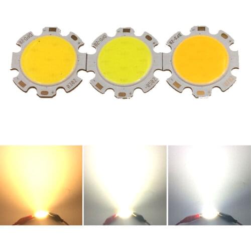 10pcs/lot Ultra Bright Light Source 7W Chip COB LED 21-24V DC Warm Natural Cold White Lighting 700LM 28mm Circular Bulb Lamp