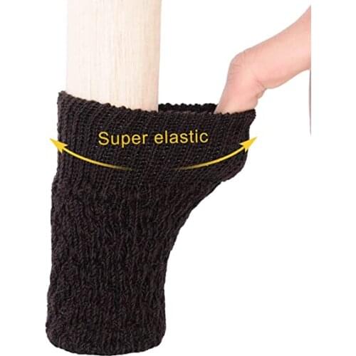 16PCS Knitting Wool Chair Leg Floor Protectors Furniture Leg Socks Chair Cover Protector Socks Table Furniture Covers for Chair