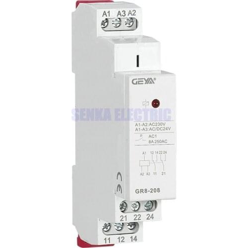 2 SPDT Din Rail Modular Auxiliary Relay Intermediate Relay