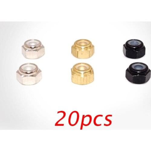 20 Pcs M2 Nut 2mm Screw Bolt Lock Nuts for Tamiya Mini 4WD Car Model