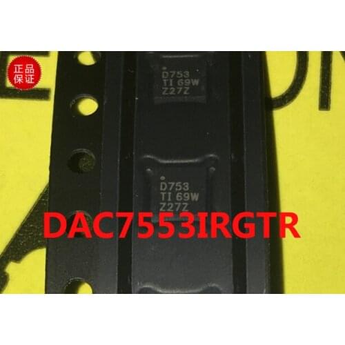5pcs/lot DAC7553IRGTR DAC7553IR DAC7553 mark:753 QFN16