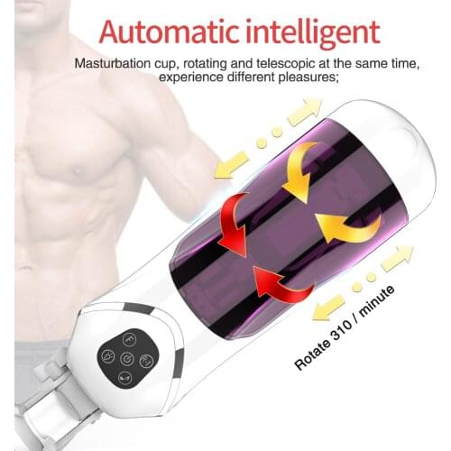 Male Automatic Masturbator Electric Masturbate Machine Smart Training Cup Sex Toys Hands Free Blow-Job Machine for Men Sexy